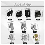 Tecledsn 100Pcs 10 Sizes Auto Car U-Clip Metal Trim Panel Spring Clip Trim Moulding Clip Kit 4A0-867-276A Replacement for Most Cars