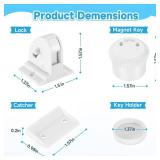 Magnetic Cabinet Locks for Child Safety, Drawer Locks Baby Proofing, Magnetic Door Safety Locks for Cabinets and Drawers, Easy Installation No Tools Required (6)