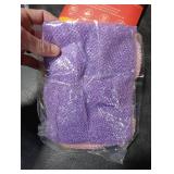 UJFQBH 3 Pieces African Bath Sponge African Net Long Net Bath Sponge Exfoliating Shower Body Scrubber Back Scrubber Skin Smoother,Great for Daily Use (Pink,Yellow,Purple)