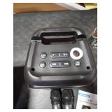 Karaoke Machine for Adults Kids, Portable Bluetooth Speaker with 2 Wireless Microphones, TWS Mode & LED Light, 10H Battery PA System Stage Monitors,Perfect for Home Party Outdoor Birthday Gifts(Black)