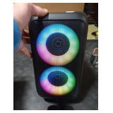 Karaoke Machine for Adults Kids, Portable Bluetooth Speaker with 2 Wireless Microphones, TWS Mode & LED Light, 10H Battery PA System Stage Monitors,Perfect for Home Party Outdoor Birthday Gifts(Black)