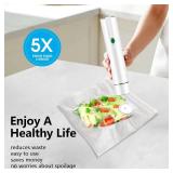 Vixino Vacuum Sealer, vacuum sealer for food, handheld vacuum sealer(Vacuum Sealers+ reusable vacuum seal bags)