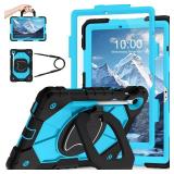 WESOROL Case for Samsung Galaxy Tab S10 Lite/S10 FE/S9 FE 10.9 Inch Galaxy Tab S9 11 Inch,Shockproof Cover for Samsung S9 FE Tablet Case with Screen Protector Rotate Stand Pen Holder,Black Blue