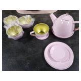 iAOVUEBY Tea Party Set for Little Girls, 49PCS Princess Tea Time Toys Including Tea Set Dessert Carrying Case, Kids Kitchen Pretend Playset, Tea Set for Girls Birthday Toddler Age 3-8, Pink