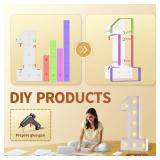 imprsv 3FT 70 Marquee Numbers, 70 Large Light Up Numbers for 70th Birthday Decorations, Big Light Up Number Sign for Birthday Wedding Anniversary Retirement Party Decorations