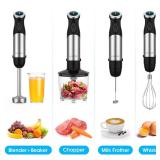 KOIOS Upgraded Immersion Blender Handheld, 1000W 12-Speed 5 in 1 Hand Mixer Stick Blender with 304 Stainless Steel Blade,Food Processor,Beaker,Egg Whisk&Milk Frother,Non-BPA,Smoothies Puree Baby F