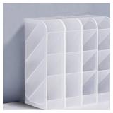 PeoTRIOL Pen Organizer, Pencil Holder, Multi-Functional Stationery Desk Organizer Makeup Lipsticks Storage for Office, School, Home Supplies Set of 4, 16 Compartment