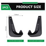 Zigeiya 2 PCS Car Mud Flaps, Precise Fitment Splash-Protection Tire Rear Mudguard, All-Weather Waterproof Protection Fender Flap, Universal Tire Modification Part for Most Cars SUVs Trucks (Black)