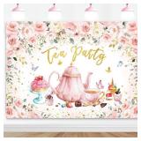 Mocsicka Tea Party Backdrop 7x5ft Let