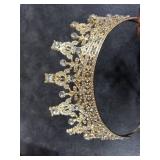 COCIDE Gold Tiara and Crown for Women Birthday Headband for Girls Crystal Queen Crown Hair Accessories for Bride Party Bridesmaids Bridal Prom Halloween Costume Cosplay Christmas Gifts (DARK GOLD)
