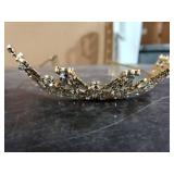 COCIDE Gold Tiara and Crown for Women Birthday Headband for Girls Crystal Queen Crown Hair Accessories for Bride Party Bridesmaids Bridal Prom Halloween Costume Cosplay Christmas Gifts (DARK GOLD)