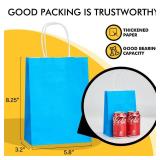 RACETOP 32 Pack Small Paper Gift Bags with Handles, 5.8x3.2x8.25 Kraft Paper Party Favor Bags Bulk for Kids Birthday, Baby Shower, Crafts, Wedding, Party Supplies (8 Colors)