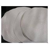 FunWheat Round Braided Placemats Set of 8 Place Mats for Dining Table Woven Washable Non-Slip Table Mats 15 Inch(Cream White,8pcs)