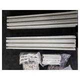 MLOQI Curtain Tracks Ceiling Wall Mounted with Soundproof Strips, Curtains Tracks Rails System, White Ceiling Track for Curtains 12-15 Feet