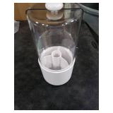 Zufudo Makeup Brush Holder with Dustproof Cover, Clear 360 Rotating Make Up Brushes Organizer for Counter Vanity Bathroom, White