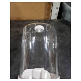 Zufudo Makeup Brush Holder with Dustproof Cover, Clear 360 Rotating Make Up Brushes Organizer for Counter Vanity Bathroom, White