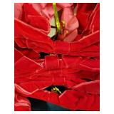 Aneco 12 Pieces Large Red Velvet Christmas Bows 35 x 16 Inch Christmas Swag Bow Pre Tied Fence Staircase Wreath Bows Holiday Tree Topper for Xmas Home Door Outdoor Decorations