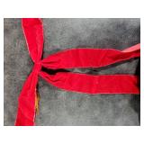 Aneco 12 Pieces Large Red Velvet Christmas Bows 35 x 16 Inch Christmas Swag Bow Pre Tied Fence Staircase Wreath Bows Holiday Tree Topper for Xmas Home Door Outdoor Decorations