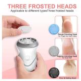 Professional Electric Feet Callus Remover,Portable Rechargeable Foot File Pedicure Tools with Vacuum Adsorption Foot Grinder 2 Speed 3 Grinding Heads, Ideal for Dead Skin/Powerful Exfoliation