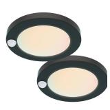ZAGO LED 6 120 Volts Closet Light Wired, PIR Motion Sensor Ceiling Disc Light for Closet, Laundry, Garage, Pantry, Wet Location, ETL, Black