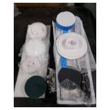 IEZFIX Electric Spin Scrubber, Bathroom Power Shower Scrubber Cleaning Brush for Tub/Tile/Floor/Toilet/Kitchen, 8 Cleaner Scrub Brush Heads, 3 Speeds 450RPM Max, Telescopic Rod Black