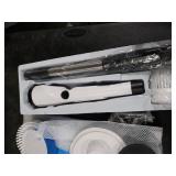 IEZFIX Electric Spin Scrubber, Bathroom Power Shower Scrubber Cleaning Brush for Tub/Tile/Floor/Toilet/Kitchen, 8 Cleaner Scrub Brush Heads, 3 Speeds 450RPM Max, Telescopic Rod Black