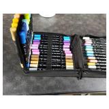 ANYUKE 50 Color Acrylic Paint Marker 2WayPen Acrylic Paint Markers for Wood, Rock Painting, Canvas, Stone, Glass Acrylic Dots Markers for DIY Crafts and Crafts (50 Colors)