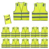 Lavori-AK Safety Vests Pack - Yellow Reflective High Visibility Construction ANSI Class 2 Work Vest for Men,Woman,Hi Vis Vest Mesh and Neon Silver Strip