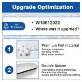 Showingo W10612022 Dryer Rear Drum Felt Seal Replacement Compatible with Whirlpool Crosley Amana Maytag Estate Kenmore Dryers Enhance Dryer Performance Replaces AP5737110 PS8691753 AP3094267 PS334327