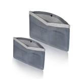 AfitLulu Purse Organizer, 6-Compartment Ultra Light Mini Mesh Transparent Bag Organizer Insert with Handheld and Snap Button, Tote Organizer Insert for Travel Storage, Handbag (Grey, S+L)