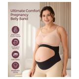Momcozy Pregnancy Belly Band, CozySupport Ergonest Maternity Belly Band, Invisible Pregnancy Belt for Back, Abdomen, Waist