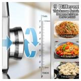 Sailnovo Pasta Maker Machine, 180 Roller Pasta Maker, 9 Adjustable Thickness Settings 2-in-1 Noodles Maker with Rollers and Cutter, Perfect for Spaghetti, Fettuccini, Lasagna or Dumpling Skin Silver