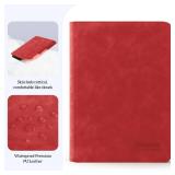 Trading Card Binder, 9 Side Loading Pocket Card Album Hold Up to 540 Cards, Zipper Binder for Cards Collection, TCG Card Holder for Game Card, Sports Card, Yugioh, MTG etc. Red 9