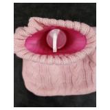 samply Hot Water Bottle with Knitted Cover, 2L Hot Water Bag for Hot and Cold Compress, Hand Feet Warmer, Ideal for Menstrual Cramps, Neck and Shoulder Pain Relief, Pink