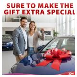 Zoe Deco - Big Car Bow - Red, 30 Inch - Giant Car Bow for Birthday, Christmas, Wedding Reception, Surprise Party - Large Gift Wrapping for Huge Present