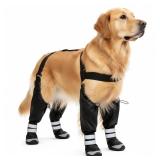 YAQUHO Upgraded Dog Suspender Boots, Waterproof Dog Rain Boot, Anti-Slip Winter Snow Dog Shoes Leggings, Adjustable Suspender Boots for Large Dogs, Paws Protector for Outdoor Dogs Walking Hiking (XL)