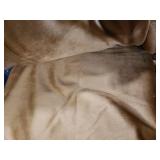 Velvet Curtains 84 Inch Length 2 Panels Set Gold Brown Light Blocking Thermal Insulated Room Darkening Window Drapes Soft Luxury Curtain for Living Room Bedroom Back Tab Pleated Pocket 7ft Long Golden