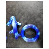 Furdog 3Pack Dog Toys for Aggressive Chewers Dog Chew Toy Tough Dog Toys to Keep Them Busy Bacon Flavor Teething Chew Toys & Dental Health for Large Medium Small Breeds (Blue)