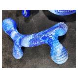 Furdog 3Pack Dog Toys for Aggressive Chewers Dog Chew Toy Tough Dog Toys to Keep Them Busy Bacon Flavor Teething Chew Toys & Dental Health for Large Medium Small Breeds (Blue)