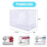 JRAIYBZ Sewing Machine Cover with Storage Pockets,Protective Dust Cover for Sewing Machine, Sewing Machines Dust Covers Compatible with Singer Brother Machines (clear)