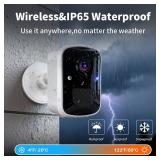 Goalake Wireless Security Cameras, 3MP WiFi Battery Powered Camera with AI Motion Detection, 2-Way Talk, Spotlight, Siren, IP65, Cloud/Up to 256G SD Storage(About 180 Days Storage SD Card Included)