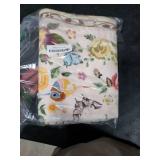 Rugflix 2x3 Small Area Rugs for Entryway, Washable Entrance Door Mat Non-Slip, Soft Low Pile Stain Resistant Vintage Floral Indoor Throw Rug for Kitchen, Bedroom, Hallway, Beige