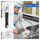 MR.SIGA Soap Dispensing Dish Brush Storage Set, Kitchen Brush with Holder for Pot Pan Sink Cleaning