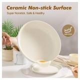SENSARTE Ceramic Nonstick Frying Pan Small Skillet 8/9.5/11/12.5Inch Non Stick Omelet Pan, Non-toxic Kitchen Cooking Chef