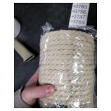 Macrame Cord 8mm x 33Yards (99Feet), Natural Cotton Macrame Rope - 3 Strands Twisted Macrame Cotton Cord for Wall Hanging, Plant Hangers, Crafts, Gift Wrapping and Wedding Decorations