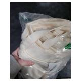 Canvas Laundry Bag with Handles & Drawstring Closure 27.5 Lx35H, Thick Cotton Laundry Bag Large Heavy Duty Washable Dirty Clothes Travel Sack for Camp, College Dorm, Laundromat (Beige L, 2 Pack)