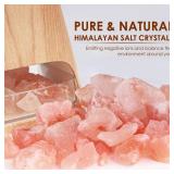SALKING 2-in-1 Ultrasonic Essential Oil Diffuser & Himalayan Salt Lamp, Aromatherapy Diffuser Cool Mist Humidifier with Auto Off Function, 100% Pure Himalayan Pink Salt Rock, 150ml (Wooden Grain)