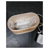 SALKING 2-in-1 Ultrasonic Essential Oil Diffuser & Himalayan Salt Lamp, Aromatherapy Diffuser Cool Mist Humidifier with Auto Off Function, 100% Pure Himalayan Pink Salt Rock, 150ml (Wooden Grain)