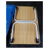 Ruxury Folding Lap Desk Laptop Stand Bed Desk Table Tray, Breakfast Serving Tray, Portable & Lightweight Mini Table for Sofa Couch Floor - Brown Wood