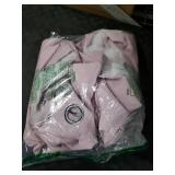 INLINAS Pale Pink Blackout Curtains with Sheer Overlay - Grommet Top Thermal and Noise Reduction Panels for Bedroom and Living Room Light Blocking and Energy Saving, 52 x 63 Inches, Set of 2